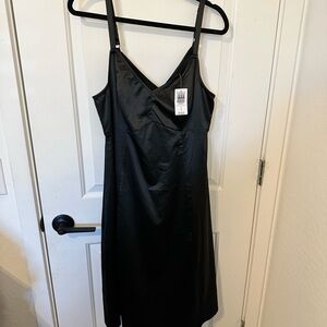 Torrid Black Midi Dress with Satin Finish